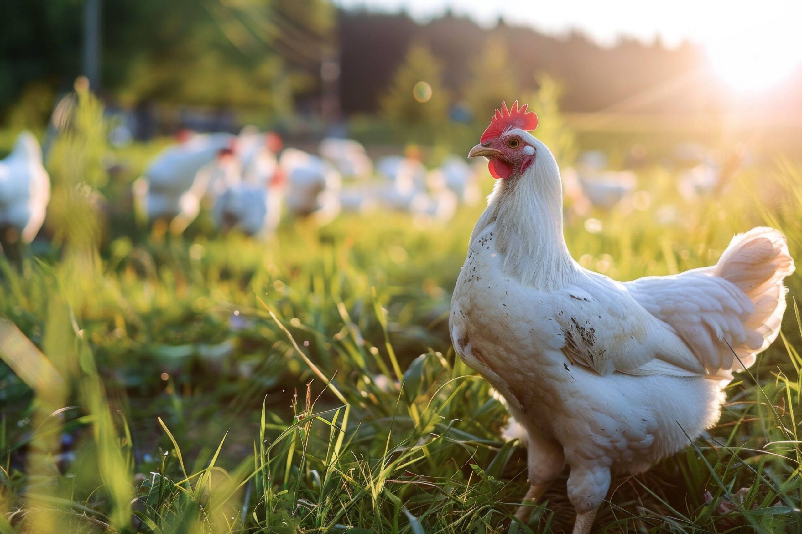Chicken in grass